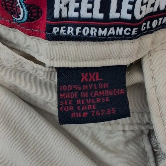 Reel Legends 2 Pair Performance Pants Fishing Convertible Pants XXL 30" Inseam - Picture 13 of 13